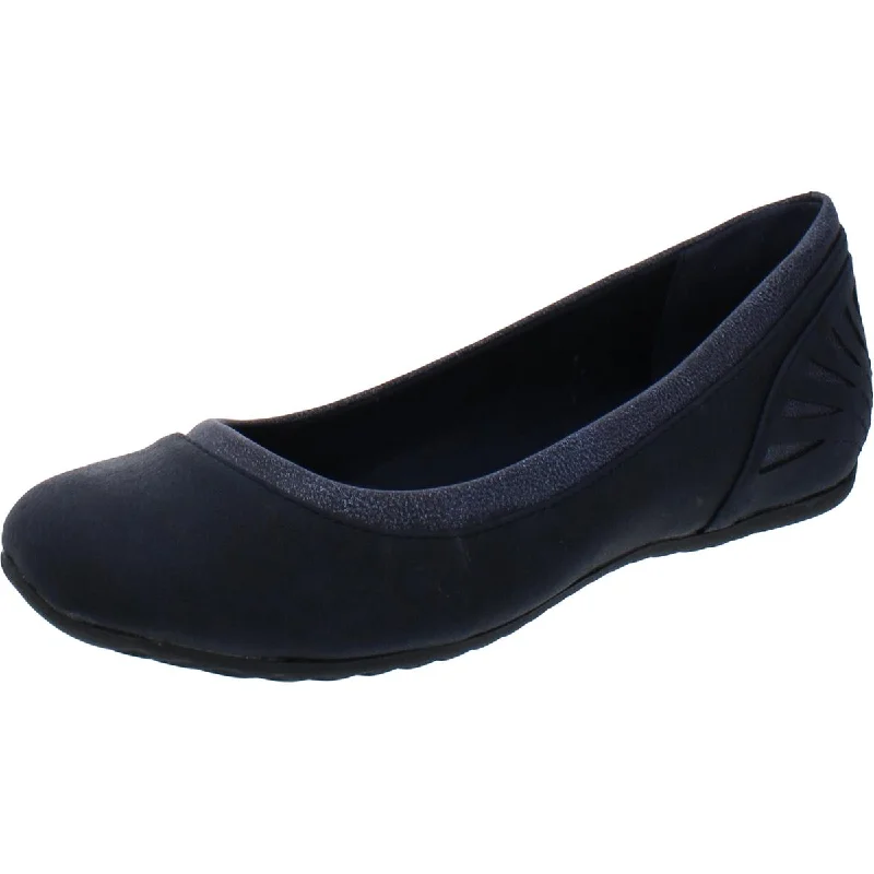 Don't Miss Easy Street Womens Crista Flat Slip On Ballet Flats
