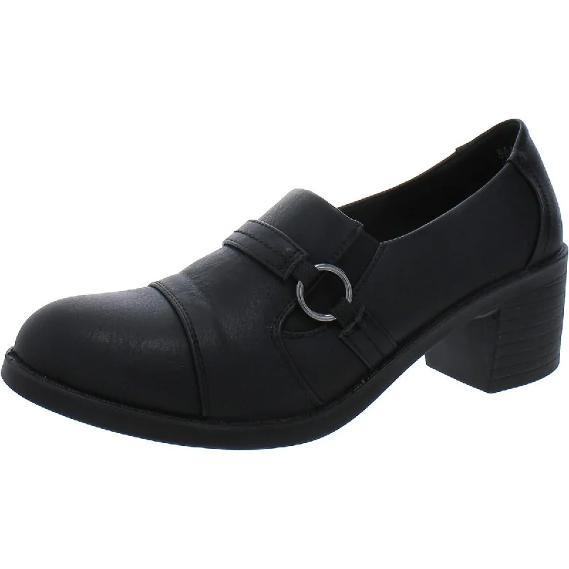Clearance Event Easy Street Womens Faux Leather Block Heel Shooties