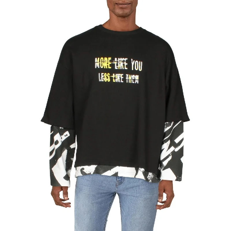 Early Bird Discount Eleven Paris Mens Printed Crewneck Sweatshirt