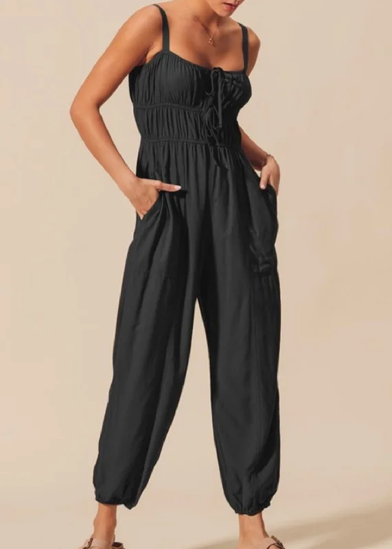 Early Access Faro Shirred Front Jogger Jumpsuit