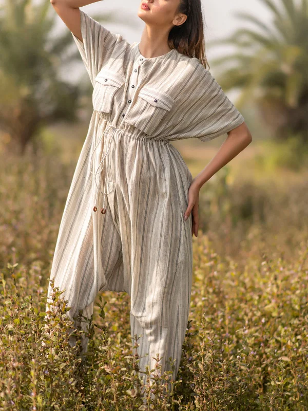 Markdowns Four Pocket Jumpsuit Off White