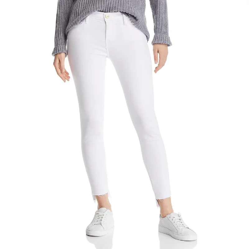 Year-End Sale FRAME Womens Le Skinny De Jeanne Denim Raw Hem Skinny Jeans