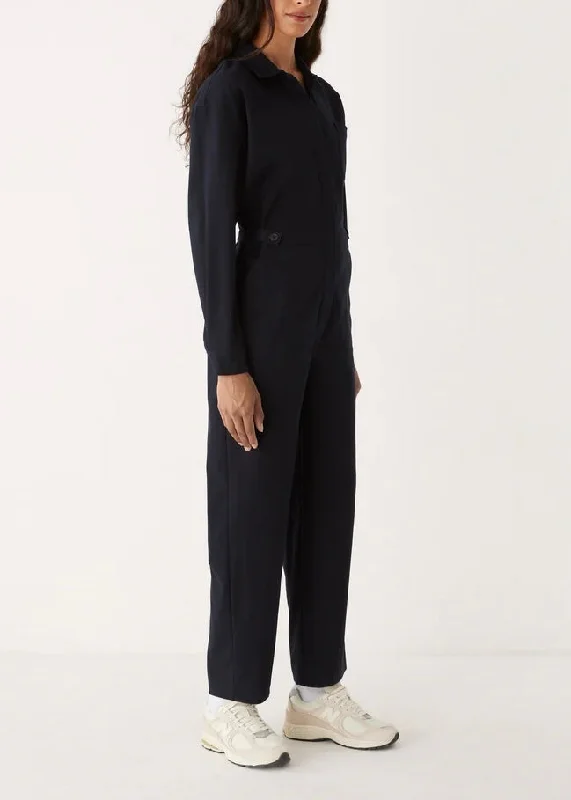 Extra Savings The Organic Cotton Twill Jumpsuit in Dark Blue