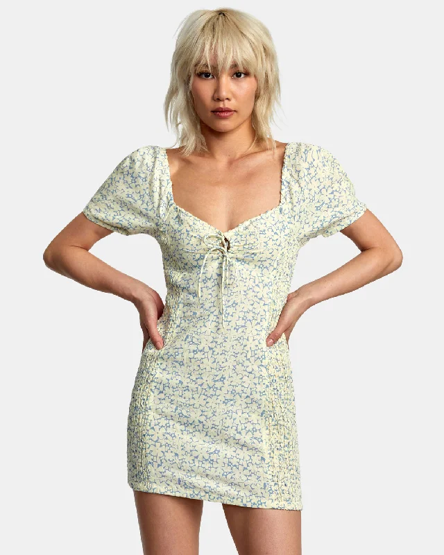 Overstock Sale Gretel Linen Dress - Lemon