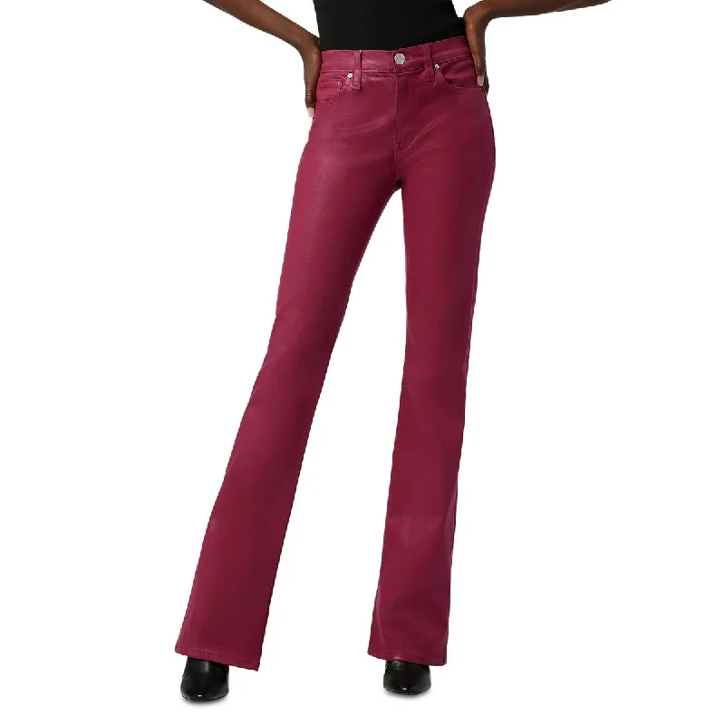 Anniversary Sale Hudson Womens Barbara High Rise Coated Bootcut Jeans