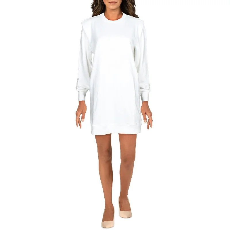 Fantastic Offers INC Womens Shoulder Pads Crew Neck Sweatshirt Dress