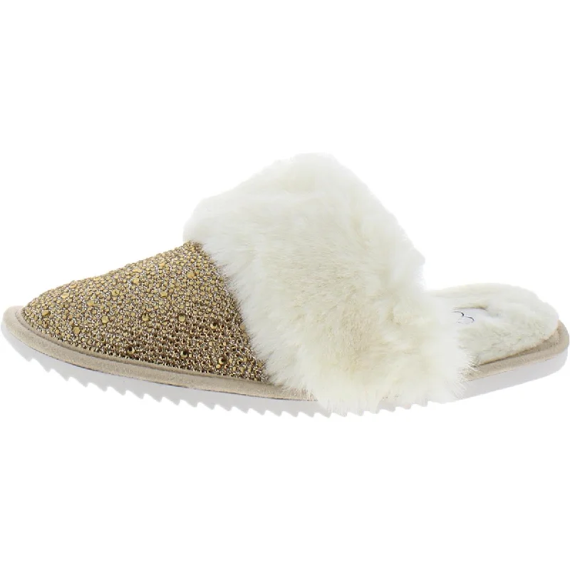 Bargain Prices Jessica Simpson Women's Jessenia Slip On Faux Fur Embellished Slipper