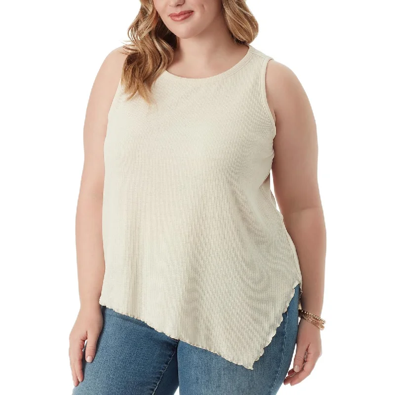 Super Sale Jessica Simpson Womens Plus Sleeveless Ribbed Pullover Top