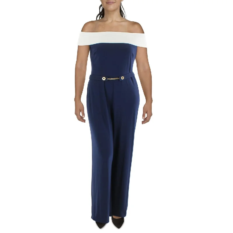 Customer Appreciation Sale Lauren Ralph Lauren Womens Two Tone Wide Leg Jumpsuit