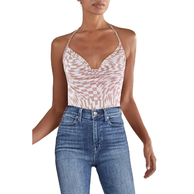 Price Drop Le Lis Womens Slouchy Halter Bodysuit