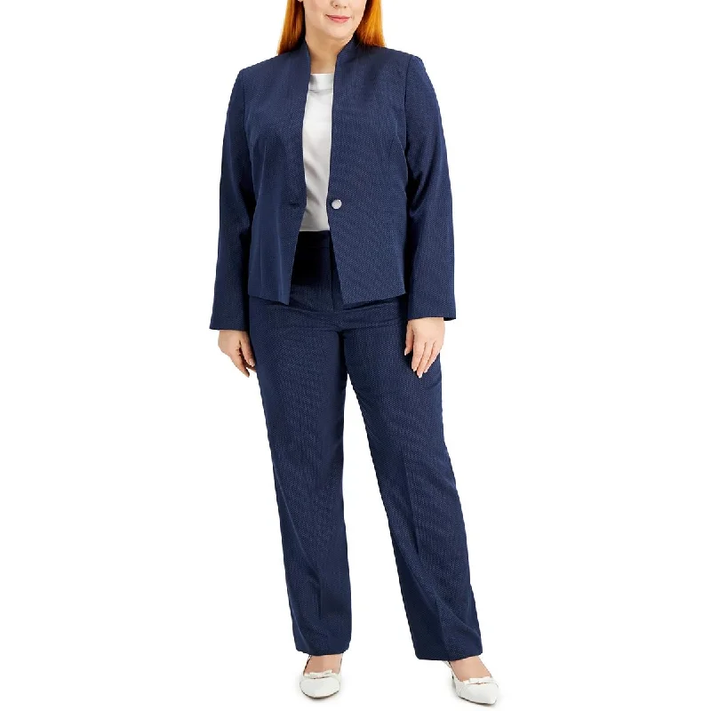 Exclusive Deal Le Suit Womens Plus Pindot 2 PC Pant Suit