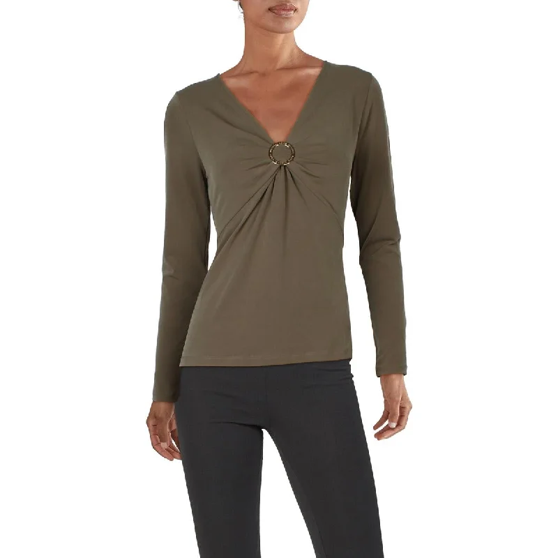 Price Fest MICHAEL Michael Kors Womens Knit Long Sleeves Pullover Top