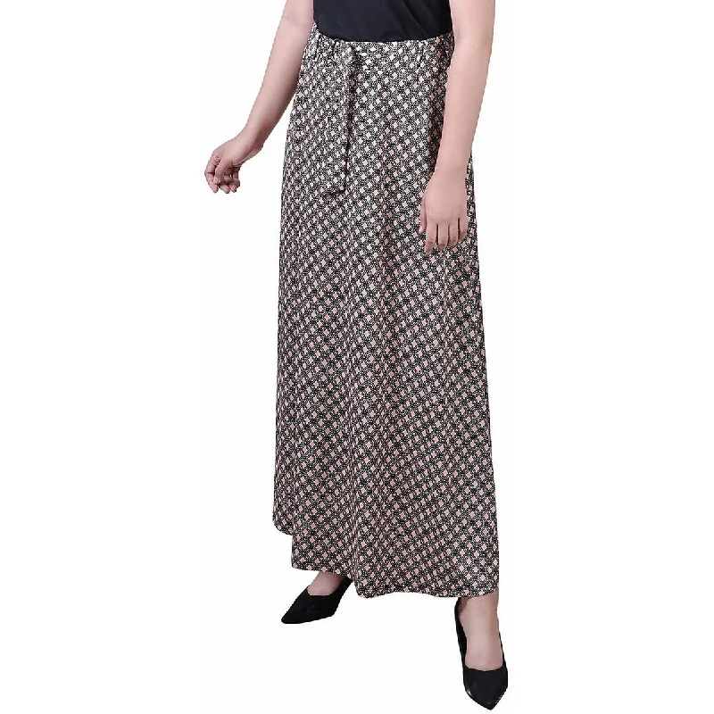 Best Bargains NY Collection Womens Petites Printed Maxi Maxi Skirt