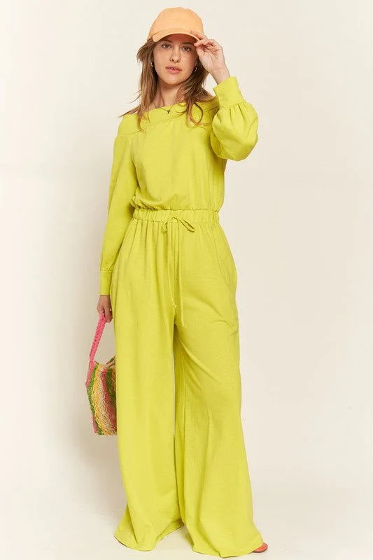 Overstock One Shoulder Terry Jumpsuit