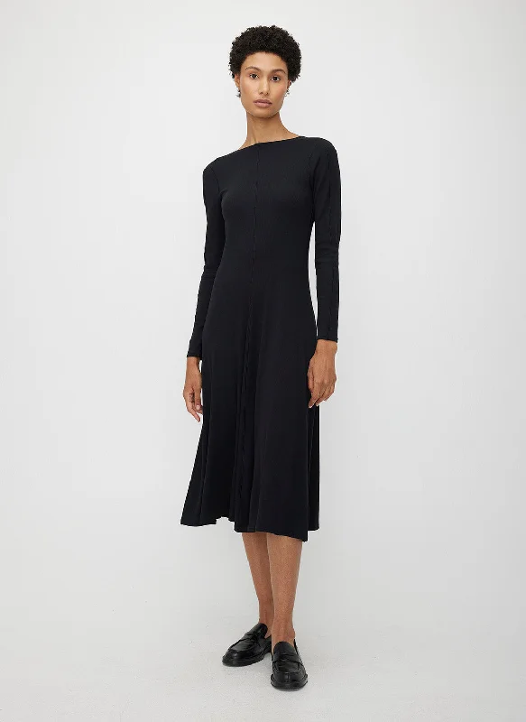 Online Only Poise High Neck V-Back Dress