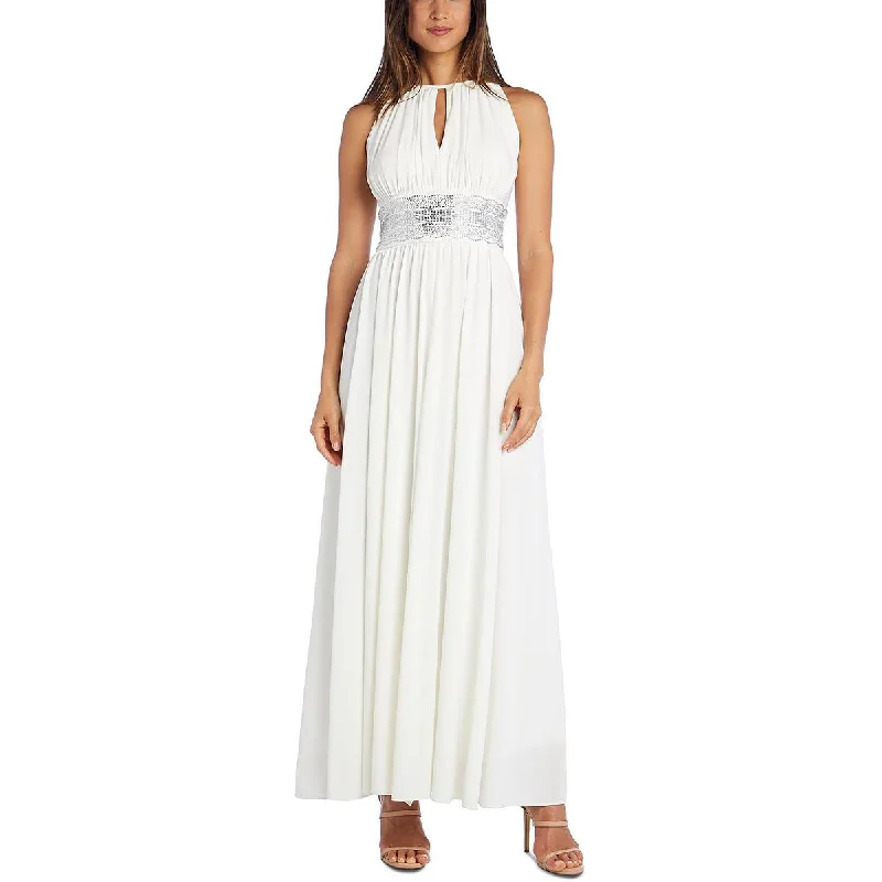 Bonus Savings R&M Richards Womens Matte Jersey Keyhole Evening Dress