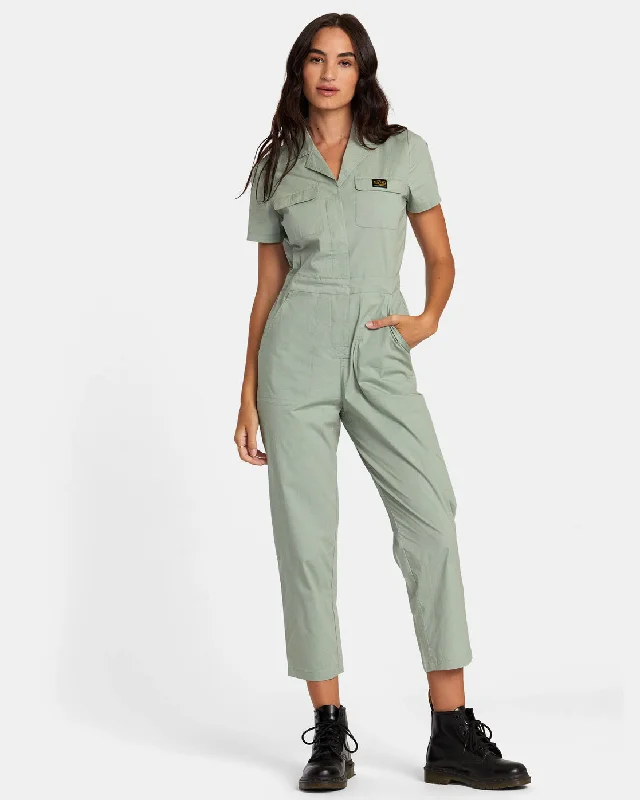 Members Only Recession Collection Jumpsuit - Sage