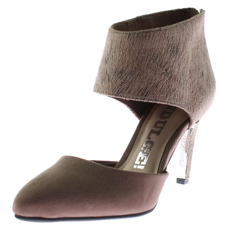 Epic Deals Revolution Womens Catch Up Metallic Faux Suede Dress Pumps