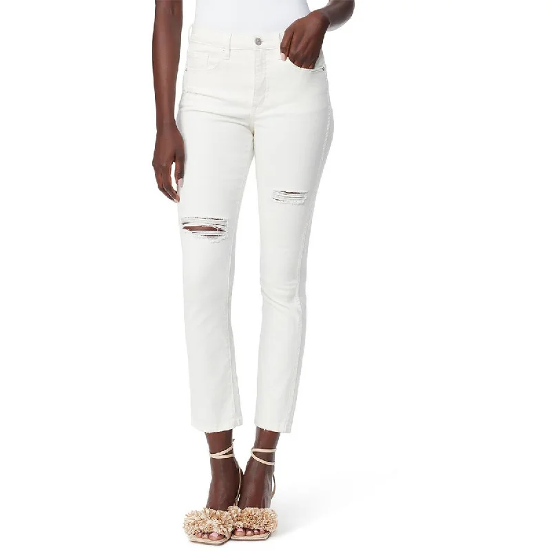 Early Access Sam Edelman Womens Linnie Mid-Rise Distressed Flare Jeans