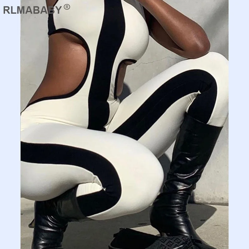 Value Deals Sexy Backless Sport Wear Women Jumpsuit Skinny Halter