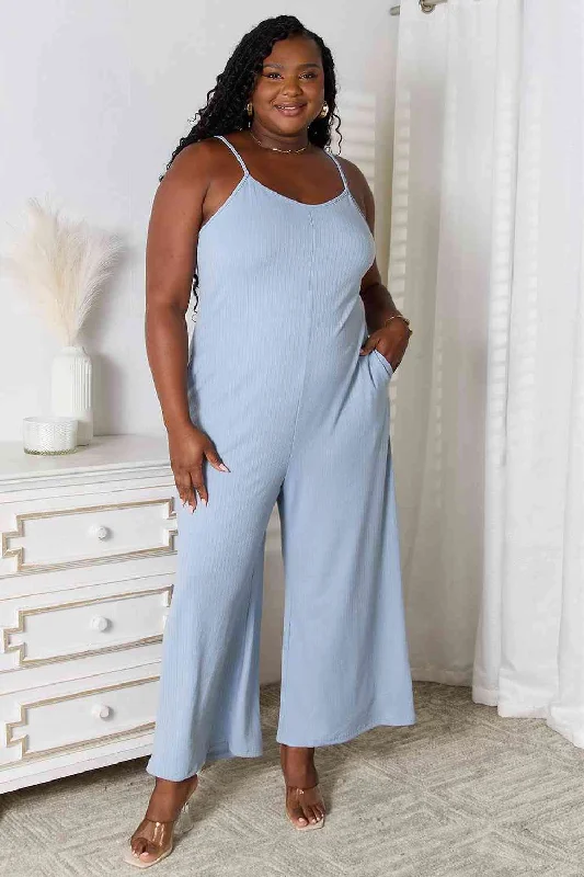 Closeout Spaghetti Strap V-Neck Jumpsuit