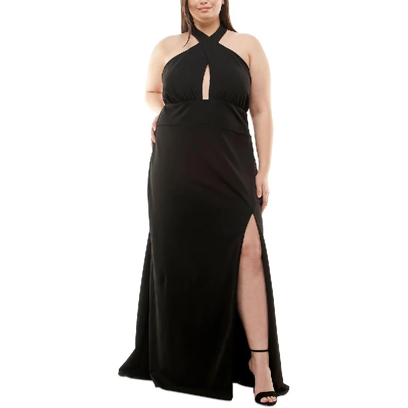 Quick Sale Speechless Womens Plus Keyhole Neckline Full Length Evening Dress