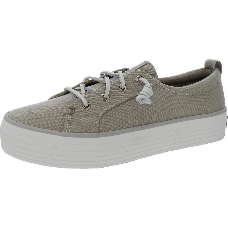 Bargain Bin Sperry Womens Crest Vibe Canvas Flatform Slip-On Sneakers