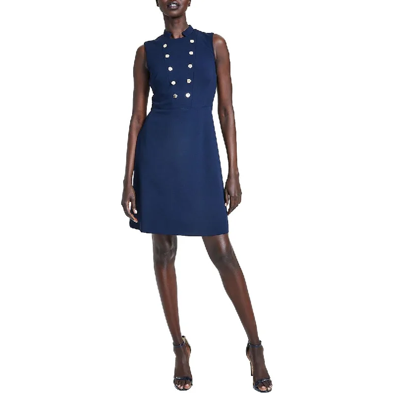 Reduced Prices Tommy Hilfiger Womens Crepe Embellished Sheath Dress