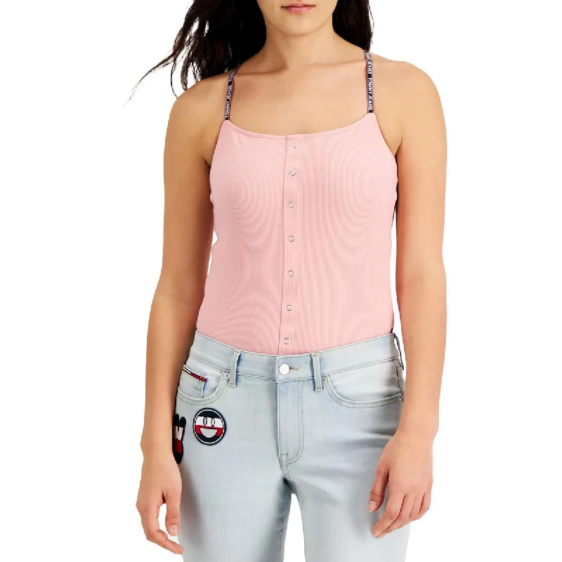 Clearance Sale Tommy Jeans Womens Ribbed Thong Bodysuit