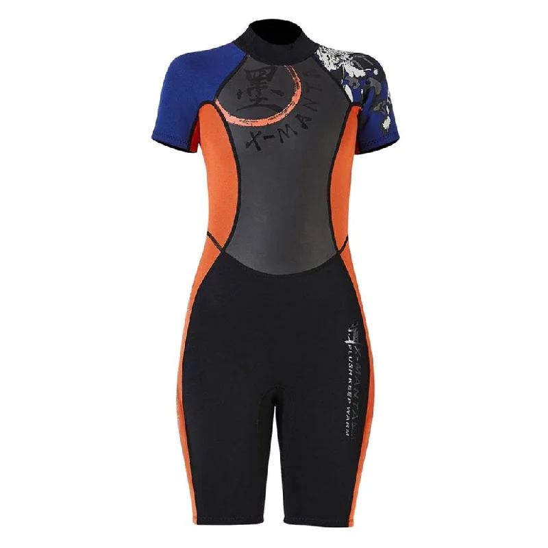 Don’t Miss Out Maxbell Maxbell Women 3mm Diving Wetsuit One-Piece Short Sleeve Wet Suit Jumpsuit Shorts L Don’t Miss Out Maxbell Maxbell Women 3mm Diving Wetsuit One-Piece Short Sleeve Wet Suit Jumpsuit Shorts L