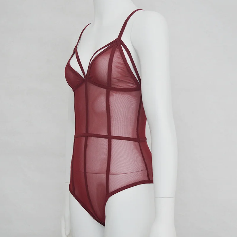 Early Bird Discount Maxbell Maxbell Womens Sexy Lingerie See Through Spaghetti Strap Jumpsuit Romper XL Wine Red Early Bird Discount Maxbell Maxbell Womens Sexy Lingerie See Through Spaghetti Strap Jumpsuit Romper XL Wine Red
